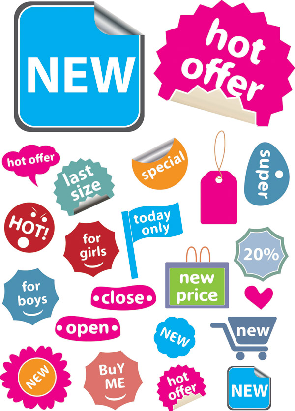 free vector A variety of shopping sites decorative graphics vector
